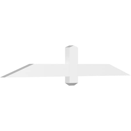 Ekena Millwork Eugene Architectural Grade PVC Gable Bracket, 60"W x 10"H x 2"D x 4"F, 4/12 Pitch GBP060X10X0204EUG00